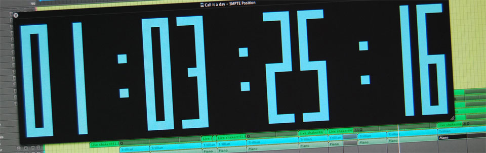 SMPTE timecode display